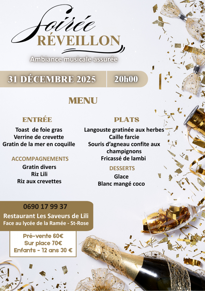 Réveillon aux Saveurs de Lili (Sainte-Rose)