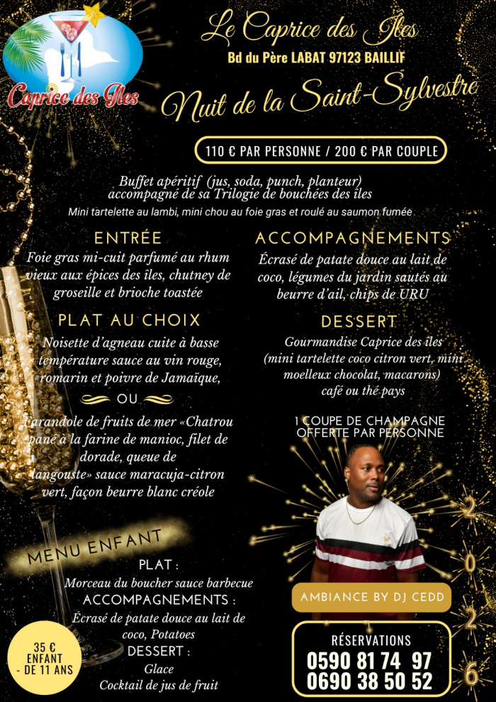 Réveillon au Caprice des Îles (Baillif)