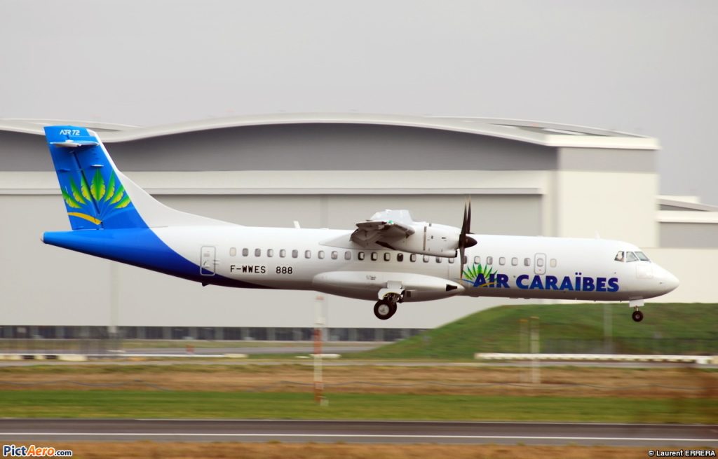 Un ATR 72 d'Air Caraïbes, l'avion des liaisons courtes entre les îles