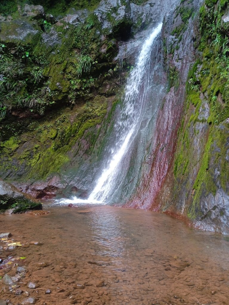 Le pied de la chute du Galion, sur le flanc sud de la Soufrière